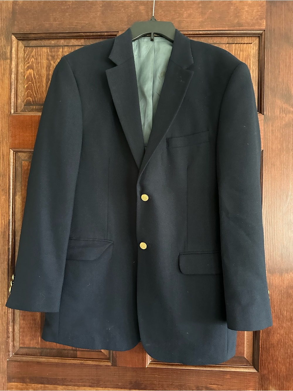 Stafford Dark Navy Blazer with Gold Buttons